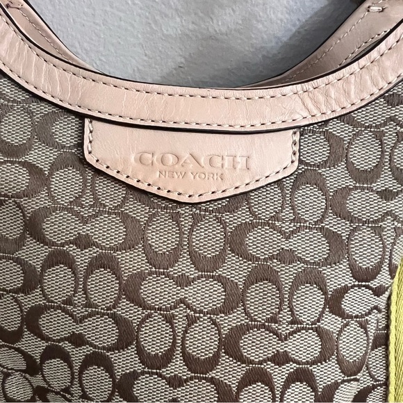 Coach Purse Signature Stripe Devin Shoulder Bag blue vintage D1481-F26131 - Picture 5 of 15